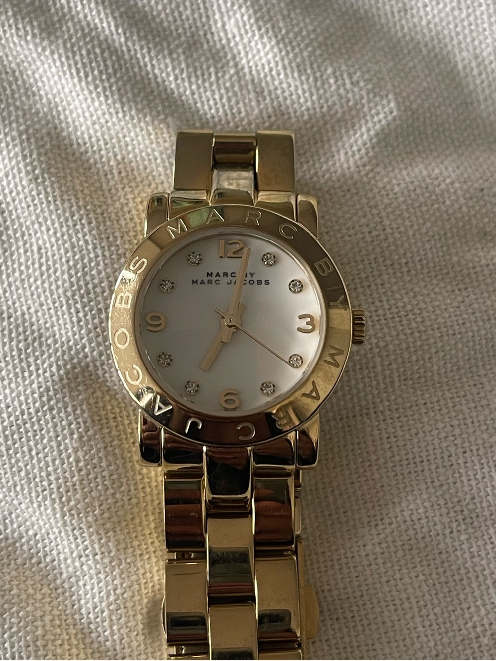 Marc by Marc Jacobs Gold-Tone Bracelet Watch with White Dial